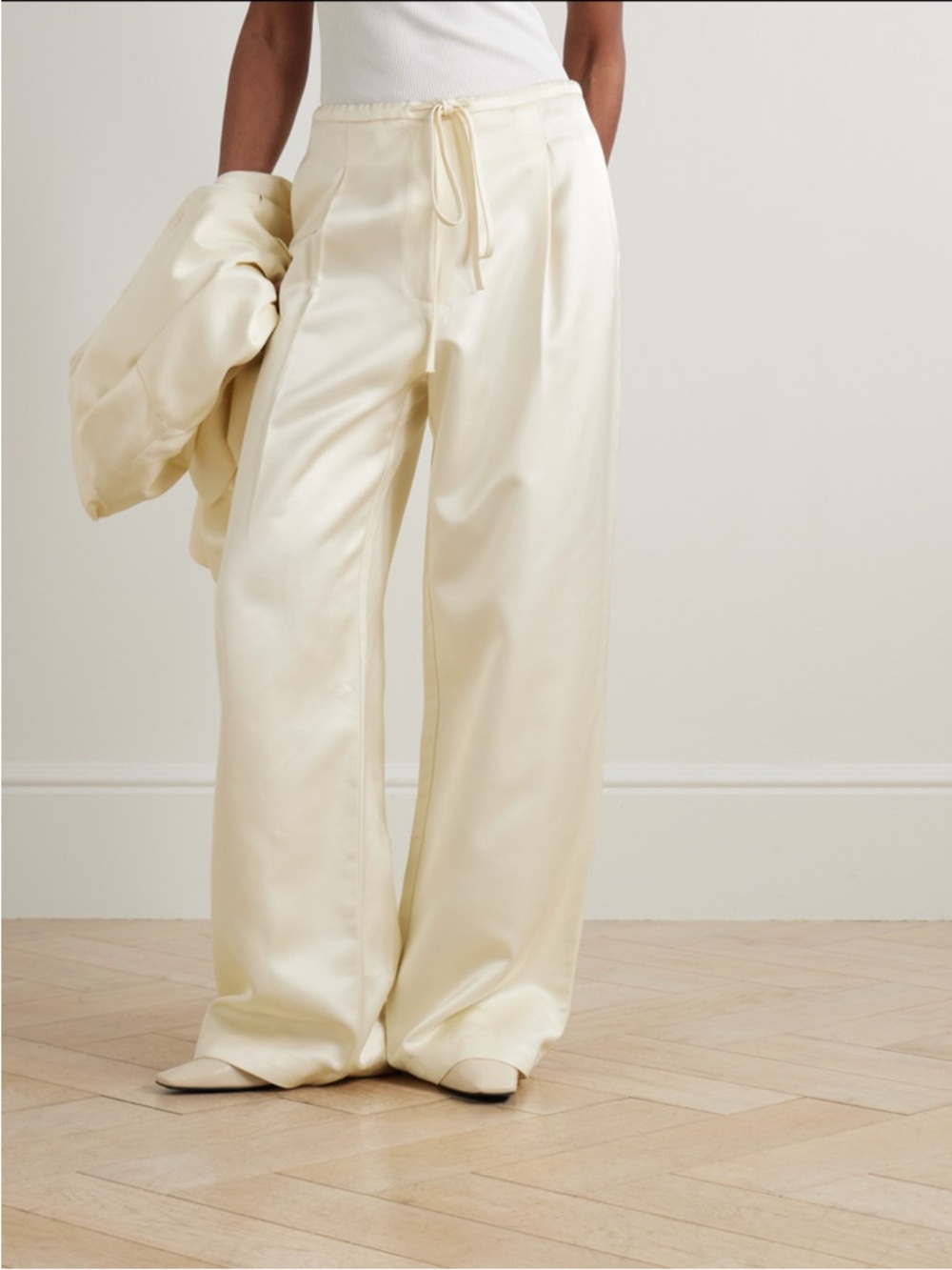 NWT Róhe drawstring Satin pants, FR 34 US 2 - Picture 3 of 5